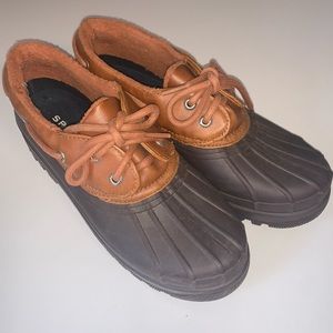 Sperry Topsider Brown Rubber Duck Booties Shoes Women’s Size 6.5